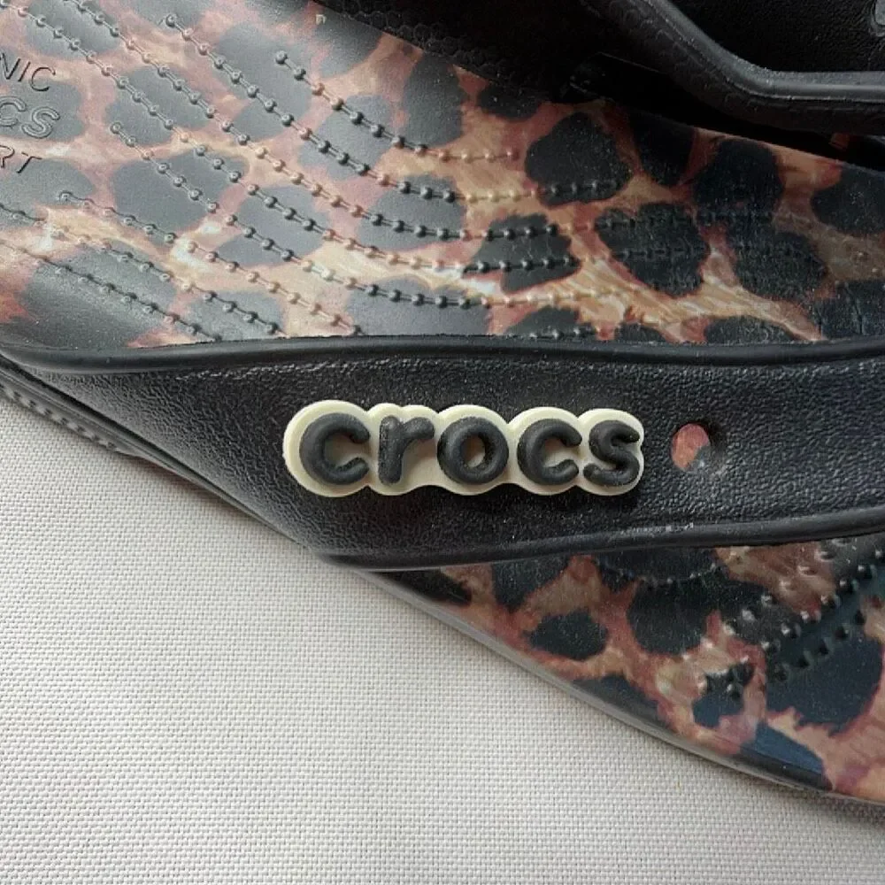 Crocs Animal Remix Iconic Comfort Thong Unisex Men’s 10 Woman’s 12